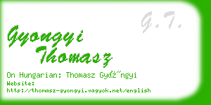 gyongyi thomasz business card